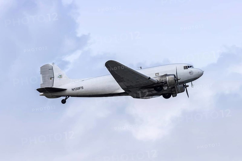 A Florida Air Cargo Douglas DC-3C aircraft with the license plate N138FS at Fort Lauderdale airport, USA
