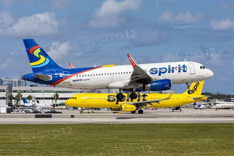 Spirit Airlines Airbus A320 aircraft with license plate N631NK at Fort Lauderdale airport, USA