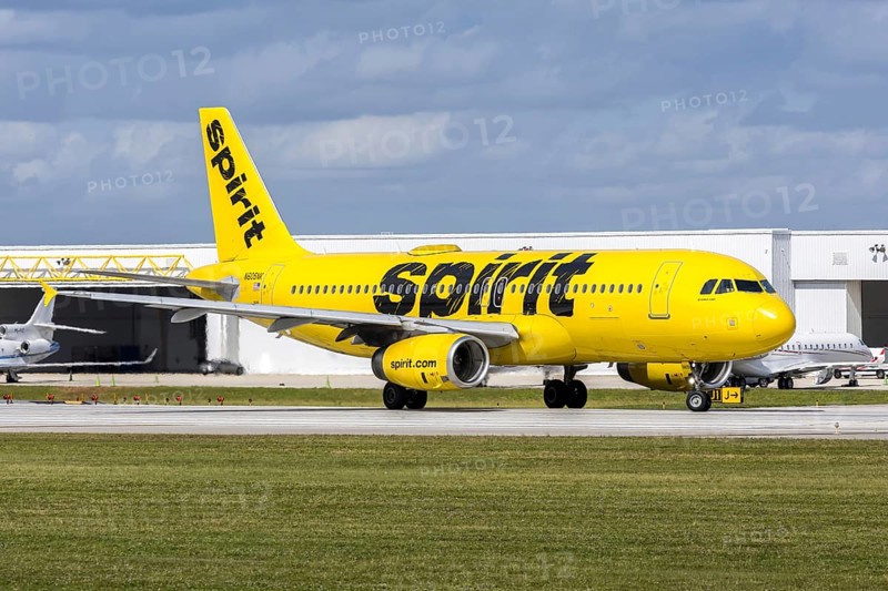 An Airbus A320 Spirit Airlines aircraft with license plate N605NK at Fort Lauderdale airport, USA