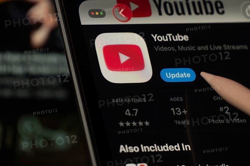 Dhaka, Bangladesh- 24 Oct 2025: A iPad screen displaying the youtube app on App store
