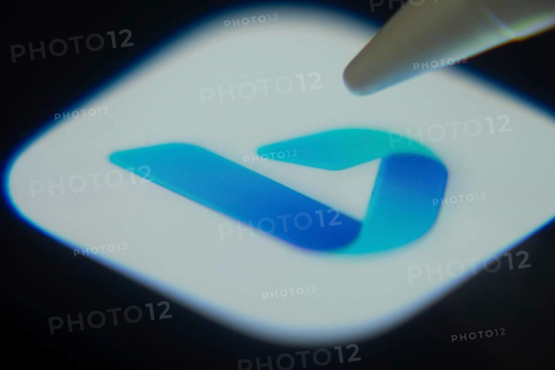 Dhaka, Bangladesh- 06 Dec 2025: Close-up of the Microsoft Bing app on a screen with a stylus pointing at it