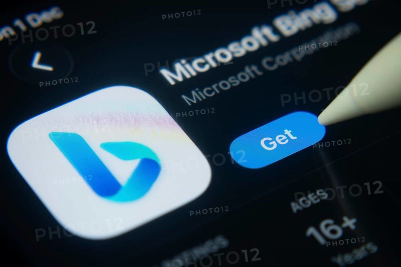 Dhaka, Bangladesh- 01 Dec 2025: A close-up of the Microsoft Bing app icon in the App Store on an iPad screen