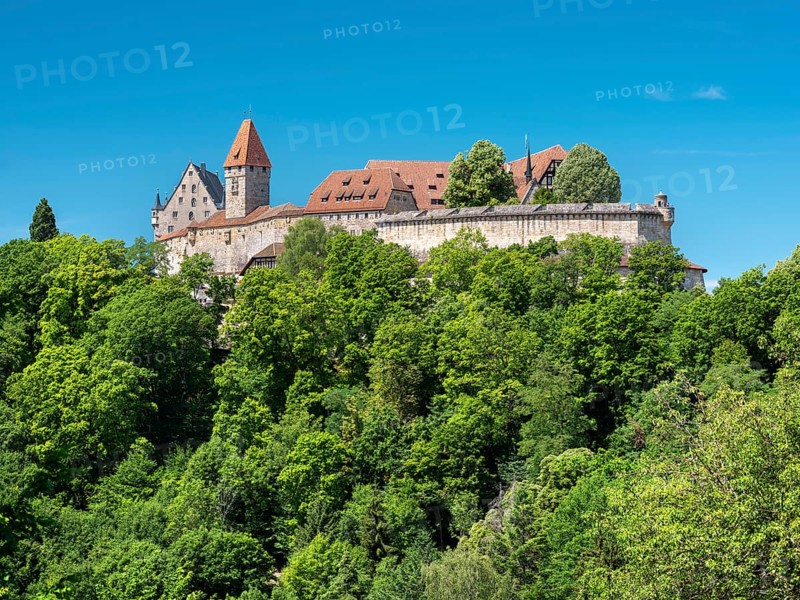 View of Coburg Fortress, Coburg, Franconia, Bavaria, Germany
