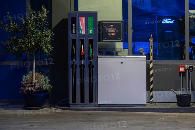 Gas station with plant, Spiez, Switzerland