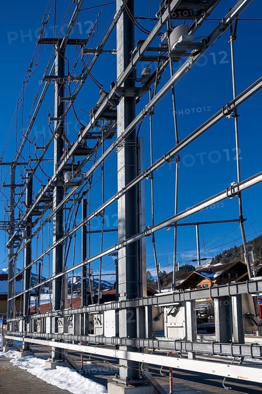 Power lines, Zweisimmen, Switzerland