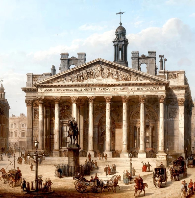 The London Royal Exchange, England, Europe, 19th century
