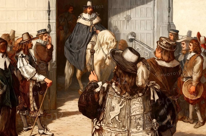 Proclamation of Charles II, at Temple Bar, City of London, Charles II, The Merry Monarch, 1630-1685, monarch of the three kingdoms of England, Scotland, and Ireland, Proklamation von Karl II, Temple Bar, London, England, United Kingdom