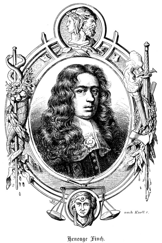 Heneage Finch 1st Earl of Nottingham (1620 - 1682) England, portrait, Lord Chancellor of England, Justice Minister of the Government, Member of Parliament, Member of Parliament, symbols, Janus head, two faces, torch, sword, heraldry, historical illustration 1863