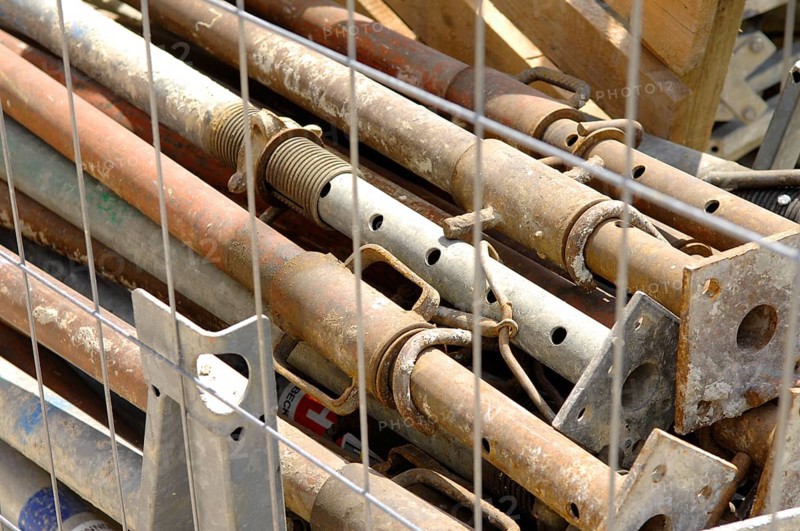 Floor supports, steel columns, construction supports
