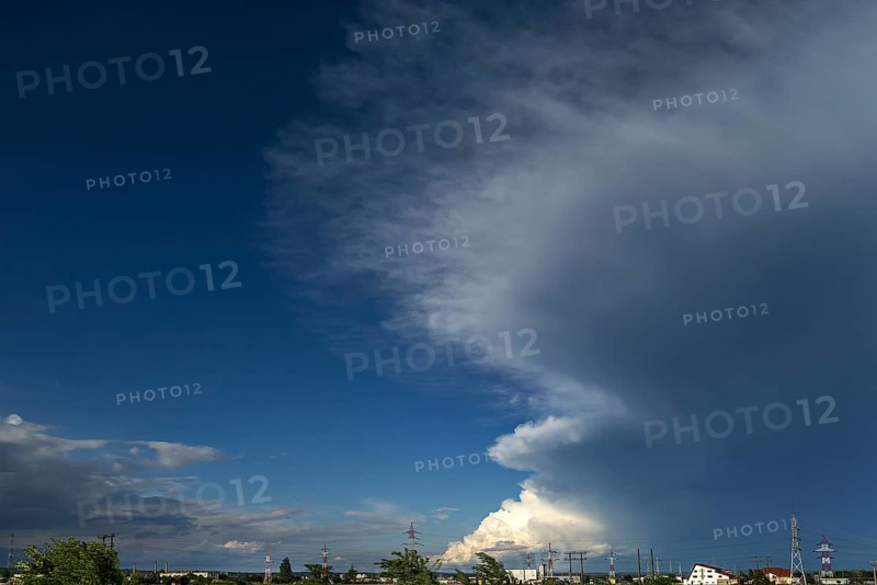 Imminent storm over the city of Cluj-Napoca, Transylvania, Romania