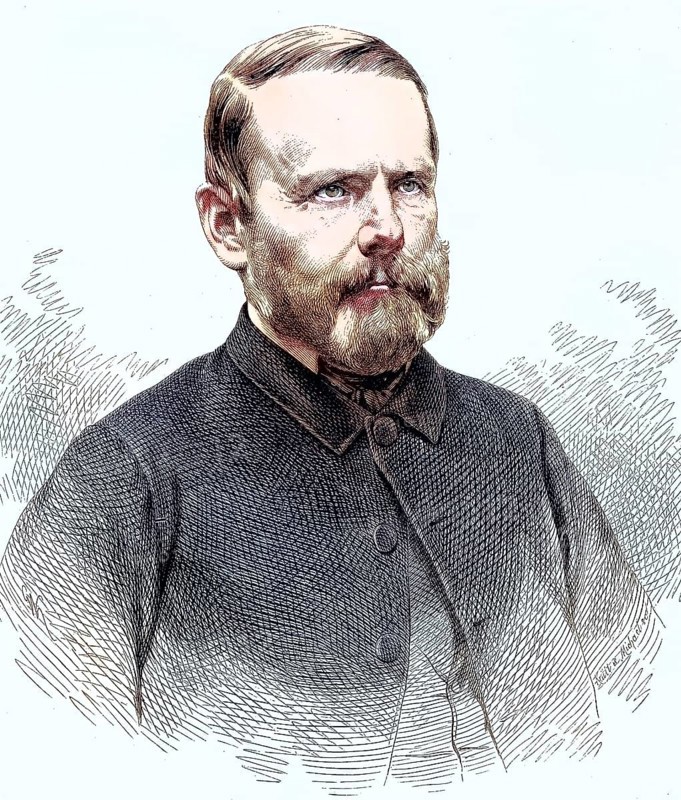 Friedrich Theodor Vischer, 1807 - 1887, was a German writer, poet, playwright and art philosopher, Germany/ Friedrich Theodor Vischer, was a German novelist, poet, playwright, and writer on the philosophy of art, Germany, historical, digitally restored reproduction of an original original from the 19th century, exact original date unknown, subsequently colored