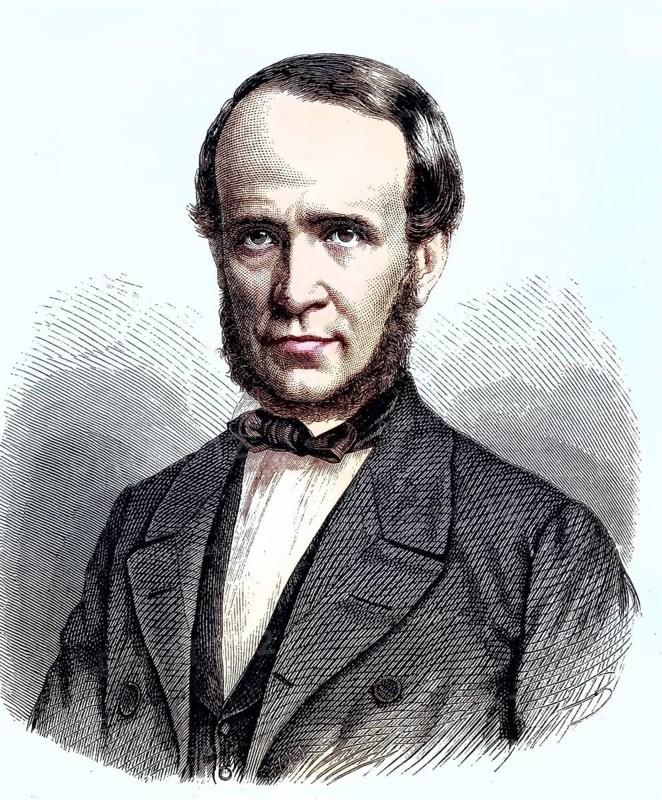 Johann Georg Fischer, 1816 - 1897, German poet and playwright, Germany/ Johann Georg Fischer, German poet and playwright, Germany, historical, digitally restored reproduction of an original model from the 19th century, exact original date unknown, subsequently colored