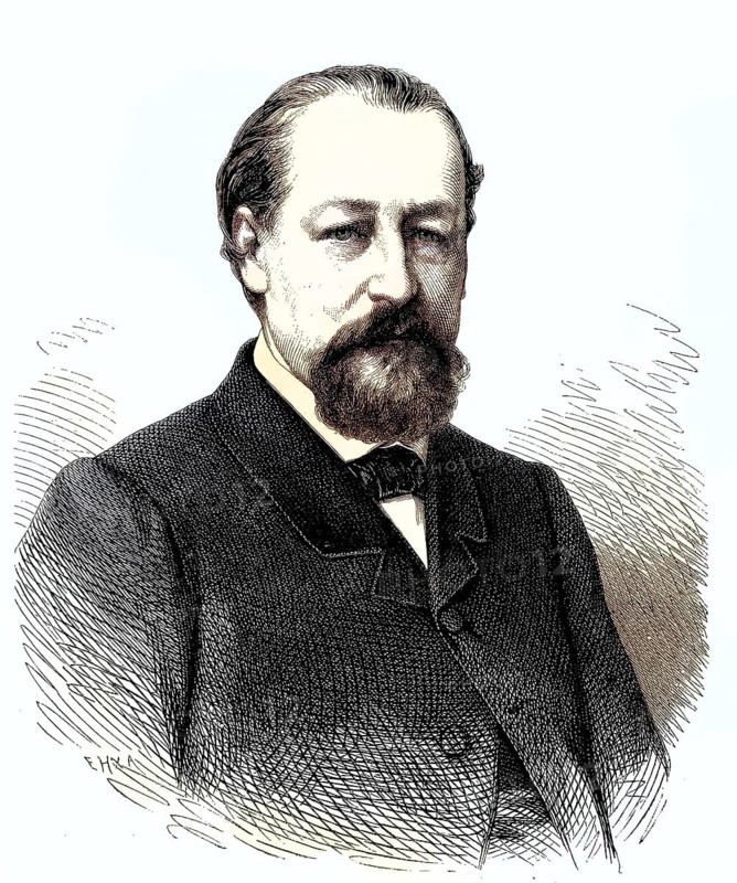 Philipp Wilhelm Ritter von Hamm, 1820 - 1880, German agricultural scientist, entrepreneur and politician, Germany/Philipp Wilhelm Ritter von Hamm, German agricultural scientist, entrepreneur and politician, Germany, historically, digitally restored reproduction of an original model from the 19th century, exact original date unknown, subsequently colored