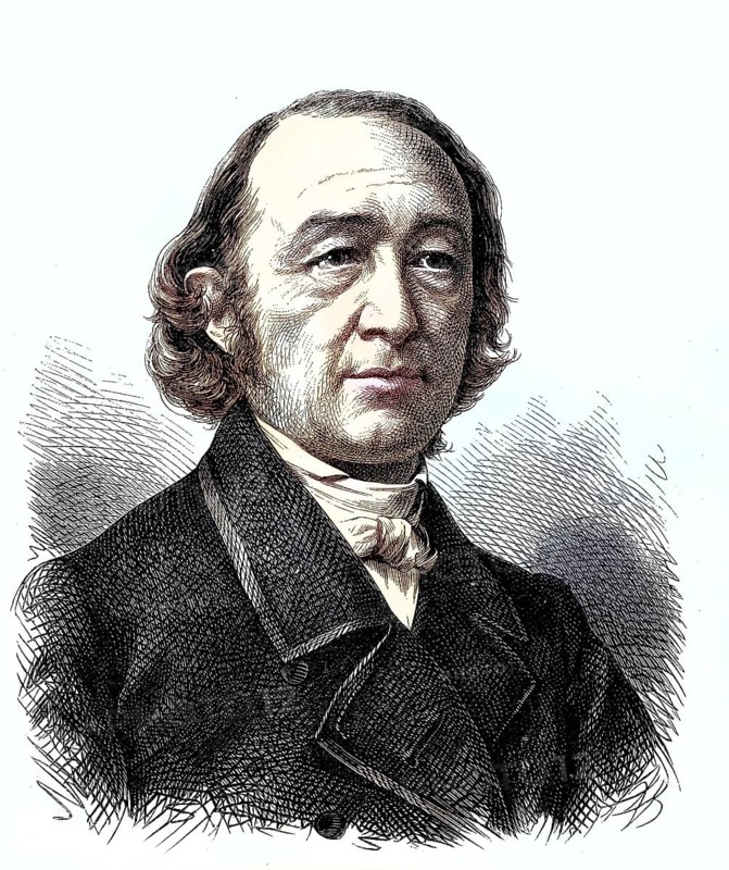 Julius Sturm, 1816 - 1896, German poet, Germany/ Julius Sturm, German poet, Germany, historical, digitally restored reproduction of an original model from the 19th century, exact original date unknown, subsequently colored