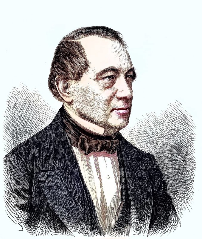Gustav vom See, Gustav von Struensee, 1803 - 1875, a German writer, Germany/ Gustav vom See, a German writer, Germany, historical, digitally restored reproduction of an original model from the 19th century, exact original date unknown, subsequently colored
