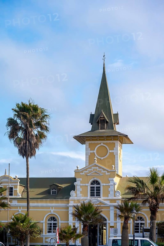 Swakopmund Hotel, hotel in the old train station, historic German colonial building, Swakopmund, Erongo region, Namibia