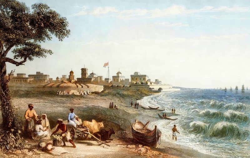 Fort St George, Madras, Chennai, India, 1858