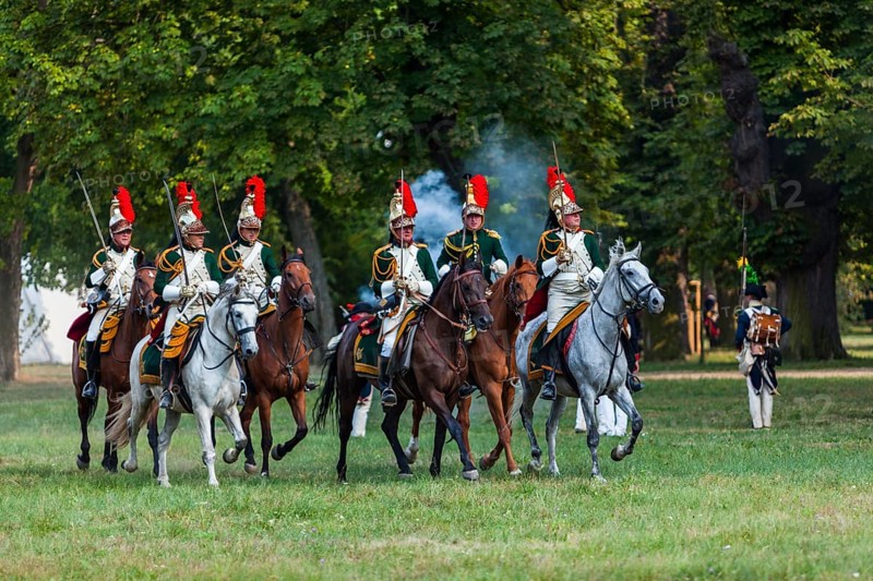 Slavkov u Brna, Czech Republic, Eastern Europe. During a historic re enactment of the Battle of Austerlitz on the grounds where the real battle took place then the Austro Hungarian Empire today part of Czech Republic