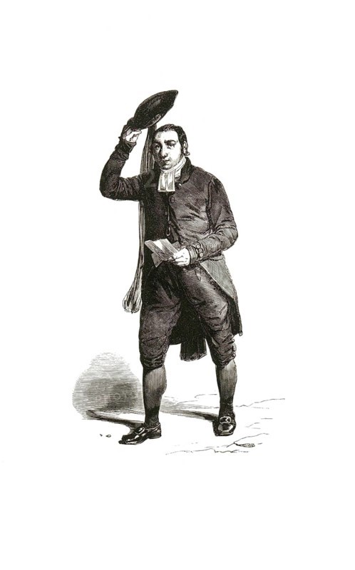 Types from Holland around 1841, De aanspreker, corpse bitters, An aanspreker was in the Netherlands, particularly in cities such as Amsterdam, a person who traditionally had the task of announcing deaths in the neighborhood or community, Netherlands, authentic, digitally restored reproduction from a 19th century original, exact date of presentation unknown, historical