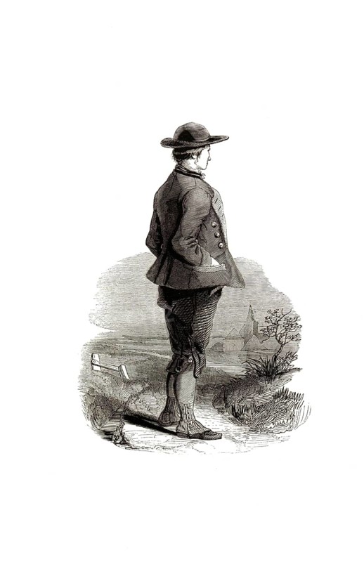 Types from Holland around 1841, De Zeeuwse Arbeider, The Zeeland Worker, Netherlands, authentic, digitally restored reproduction from a 19th century model, exact date of depiction unknown, historical