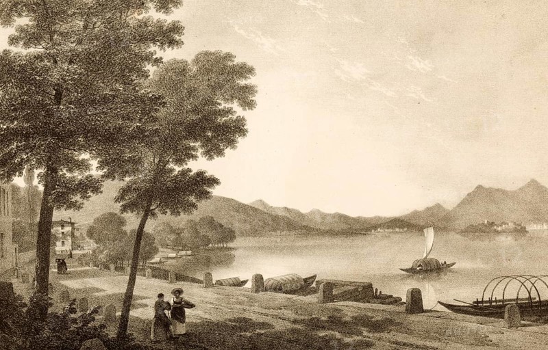 Route du Simplon, important traffic route connecting Swiss Valais with northern Italy and Lake Maggiore, 1860, Italy, authentic, digitally restored reproduction from a 19th-century model, exact date of depiction unknown, historical