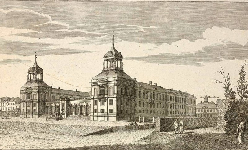 Royal Prussian pleasure palace in Oranienburg, around 1850, Germany, authentic, digitally restored reproduction from a 19th century model, exact date of depiction unknown, historical