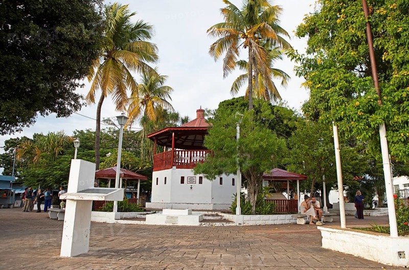 Park or Parque Isla de Flores in Flores, Petén Department, Guatemala
