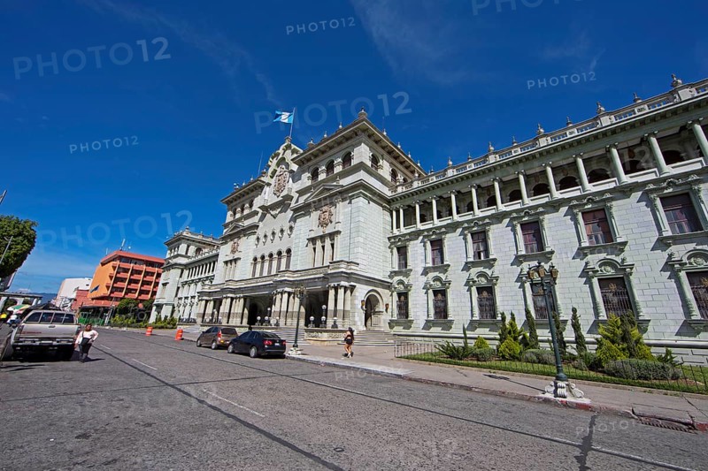 Palacio Nacional de la Cultura or National Palace of Culture or Palacio Verde or Green Palace, former seat of government, in Old Town Zone 1, Guatemala City, Guatemala Department, Guatemala