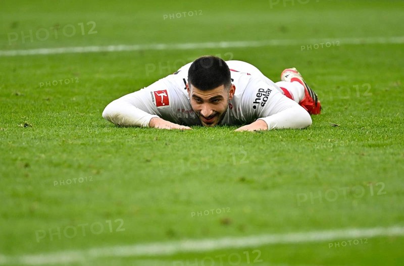Deniz Undav VfB Stuttgart (26) disappointed at the ground Football Bundesliga, MHPArena, MHP Arena Stuttgart, Baden-Württemberg, Germany