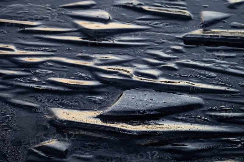 Sliced pieces of ice, blue ice, frozen lake, Finland