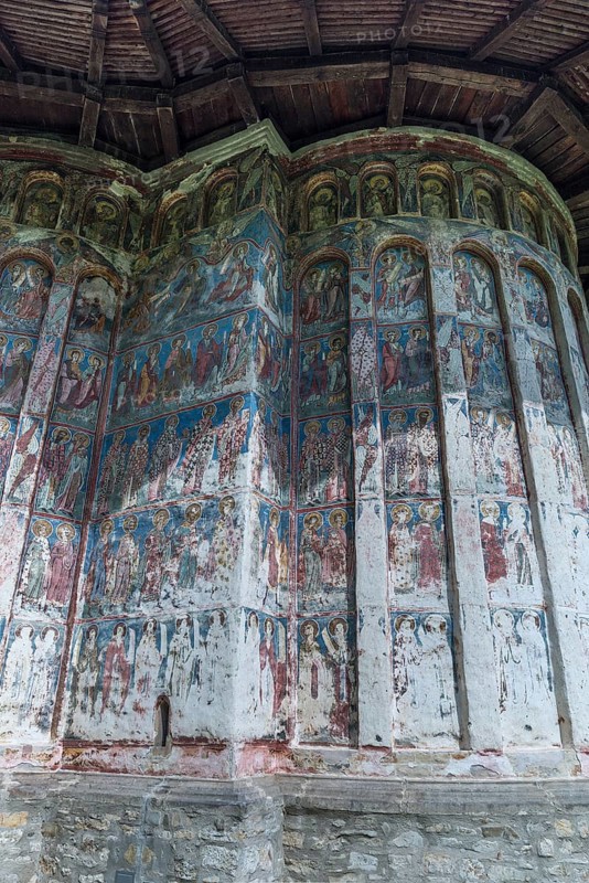 Wall frescoes at Humor Monastery, Romanian Orthodox Women's Monastery, 1530, Gura Humorului, Romania