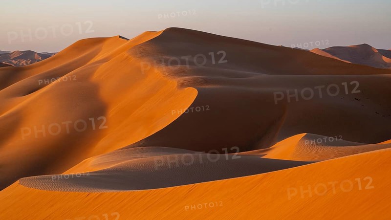 Sand dunes in the Rhub al Khali desert, empty quarter, largest sandy desert in the world, Oman