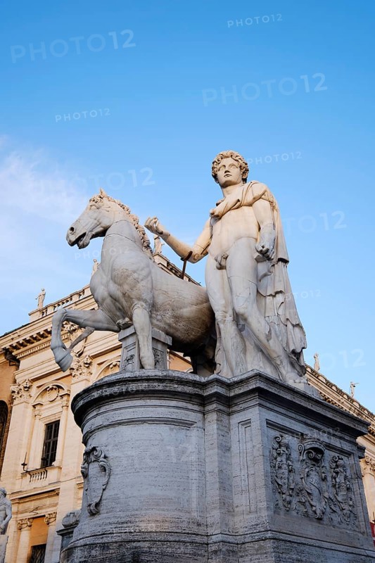 Castor and Pollux Statue, Piazza di Campidoglio, Capitol Square, Rome, Lazio, Italy