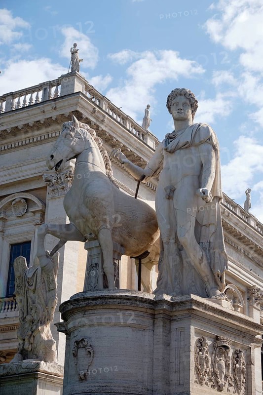 Castor and Pollux Statue, Piazza di Campidoglio, Capitol Square, Rome, Lazio, Italy