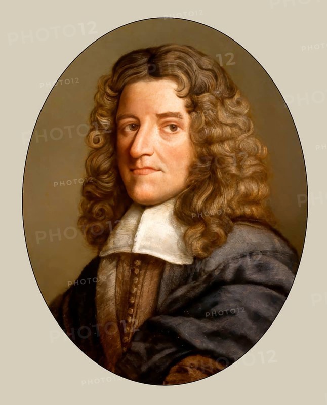 Portrait of John Playford, 1623–1686, a London bookseller, publisher of books on music theory, minor composer and member of the Stationers' Company, digitally optimized