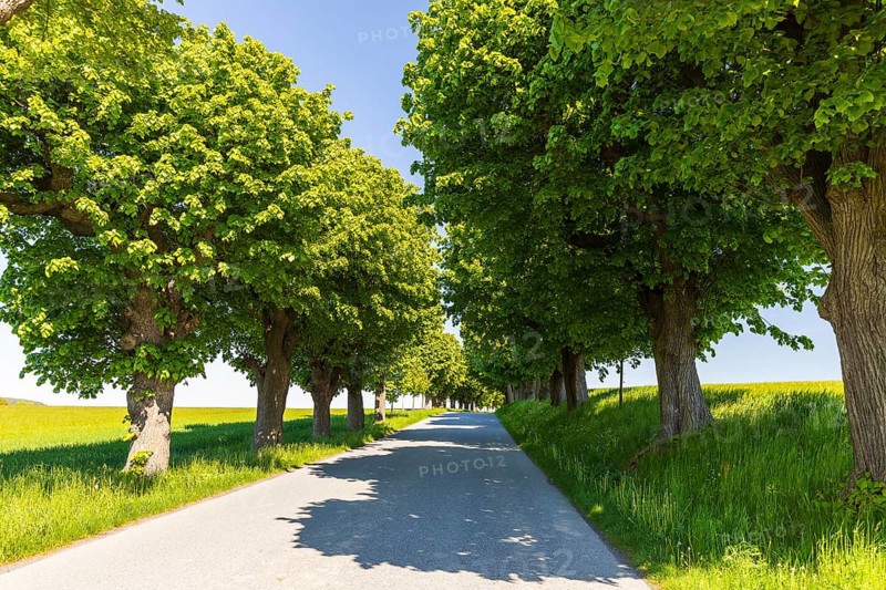 Old lime tree (tilia), the trunk is already hollow, Lindenallee in Herrnhut, Upper Lusatia, Saxony, Germany