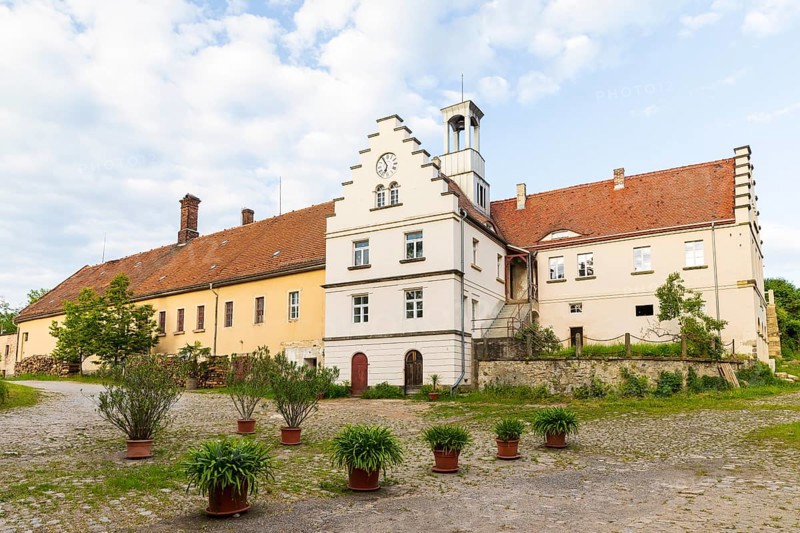 Gutshof vom Schloss Helfenberg, Dresden, Saxony, Germany