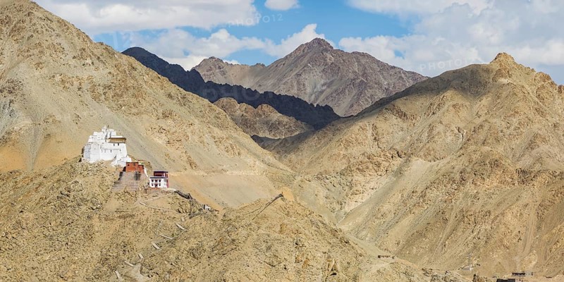Namgyal Tsemo Gompa monastery on Tsenmo Hill, a viewpoint over Leh, Ladakh, Jammu and Kashmir, India