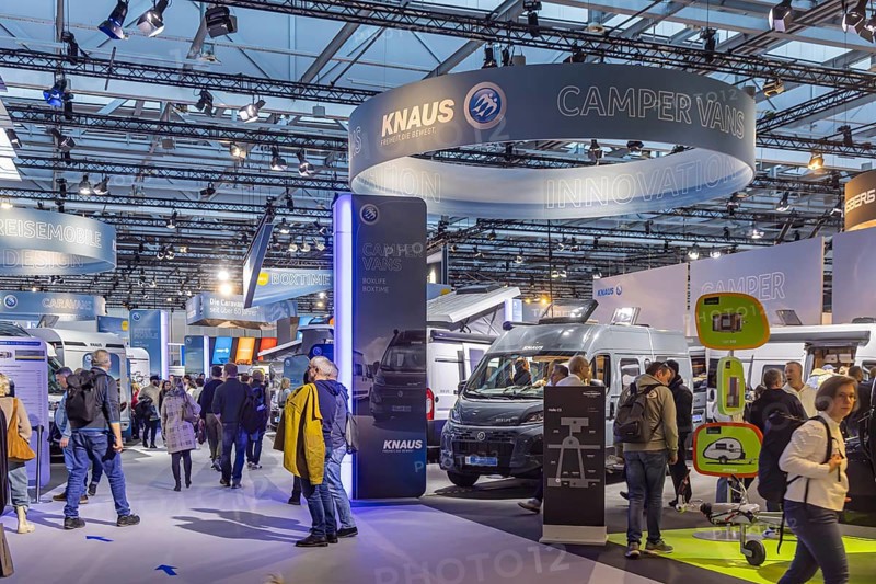 Caravan — Motor — Tourism trade fair in Stuttgart. According to the exhibition organizer, CMT is the world's largest public trade fair for tourism and leisure with 268, 000 visitors. Stuttgart, Baden-Württemberg, Germany