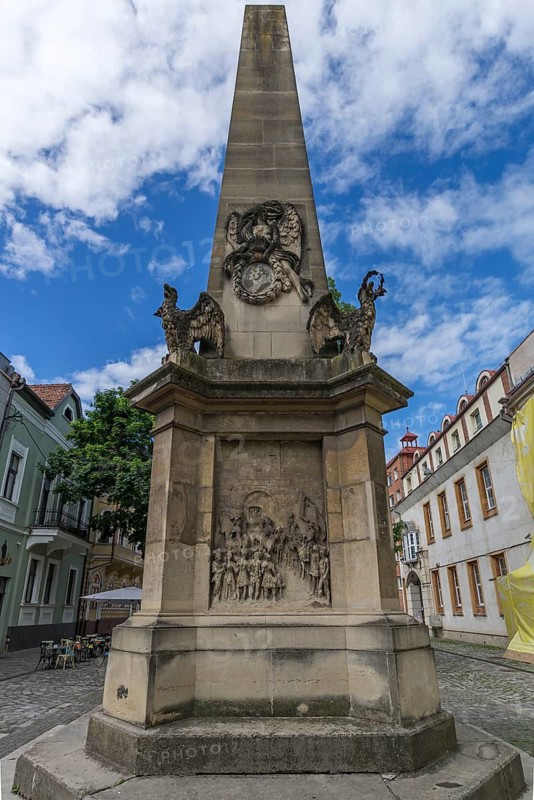 Carolina Obelisk oldest lay monument in the city, 1836, Cluj-Napoca, Transylvania, Romania