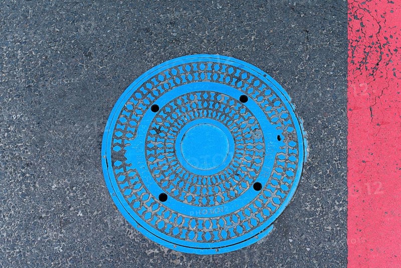 Manhole cover of the city of Cluj-Napoca, Transylvania, Romania