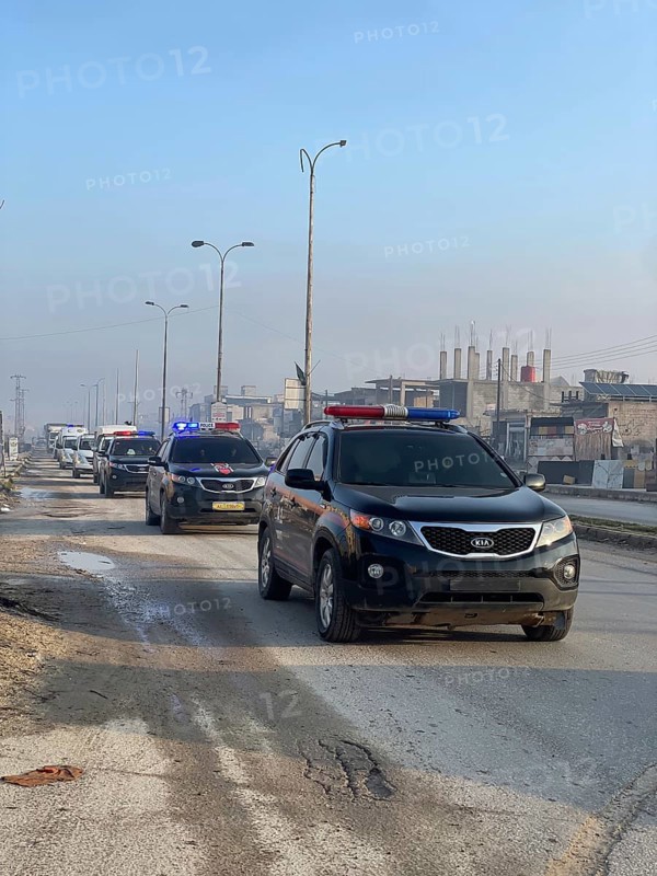 In Aleppo, Syria on January 25, 2026, a 24-vehicle humanitarian aid convoy, carrying UN relief items, departs for Ayn al-Arab. The mission follows a 15-day extension of the temporary ceasefire between the Syrian government and the YPG, Aleppo, Ayn al-Arab, Syria