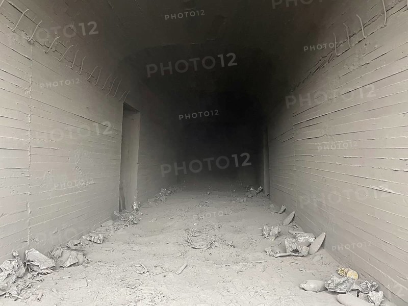 In Sarrin, Aleppo province, on January 27, 2026, footage captures an extensive subterranean network discovered following the withdrawal of Kurdish SDF fighters. The Syrian Army's clearing operations in the district near Ayn al-Arab revealed reinforced tunnels designed for vehicle transport, alongside abandoned military equipment and large quantities of unexploded ordnance, Aleppo, Ayn al-Arab, Syria