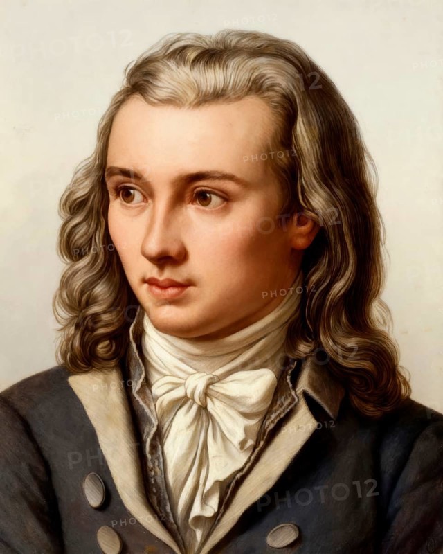 Portrait of Georg Philipp Friedrich Freiherr von Hardenberg, pseudonym and pen name Novalis, 1772 - 1801, German poet of Early German Romanticism, digitally edited