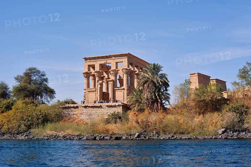 Augustus's Trajan Kiosk, Philae Temple, Lake Nasser, UNESCO World Heritage Site, Agilkia Island, Aswan, Nubia, Egypt