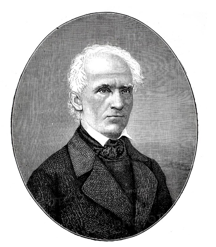Peter Joseph Büscher, teacher, born around 1814, authentic, digitally restored reproduction from a 19th century model, exact date of presentation unknown, historical