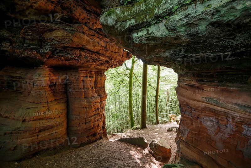Sandstone Cliffs, Old Castle Rock, near Eppenbrunn, Palatinate Forest, Rhineland-Palatinate, Germany