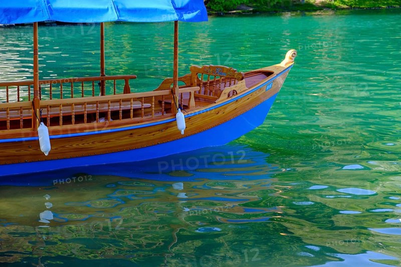 Tourist boats, rowing boats, Bled, Lake Bled, Slovenia
