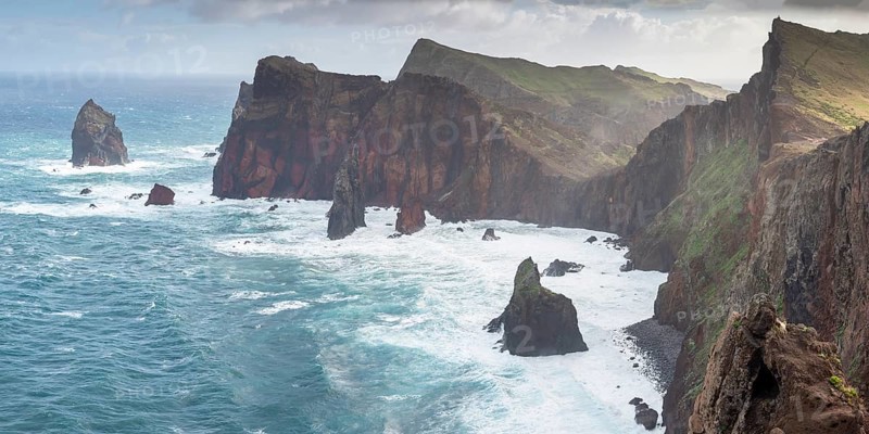 Rock formations in the Atlantic Ocean, volcanic peninsula, Ponta de São Lourenço, Ponta de Sao Lourenco, rocky coast, Punta de San Lorenzo, Madeira, Portugal