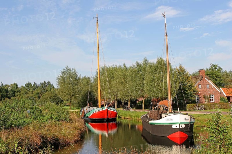 Torfschiffe, tourist attraction, Wiesmoor, German Fehnroute, East Frisia, Germany
